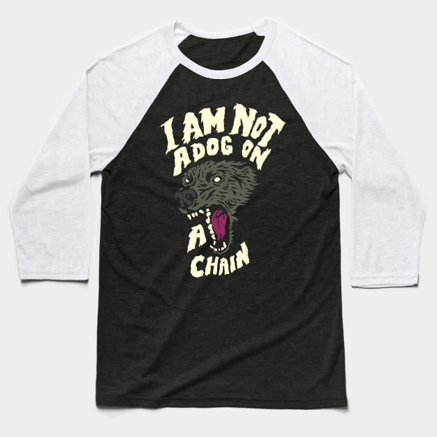 Morrissey - I am not a Dog on a chain Baseball T-Shirt by designedbydeath